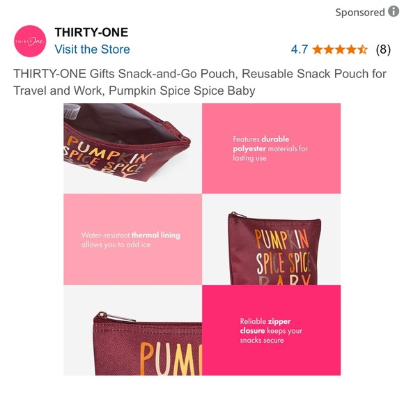 COPY - Thirty One Snack and Go Pouch NWT - Picture 6 of 8